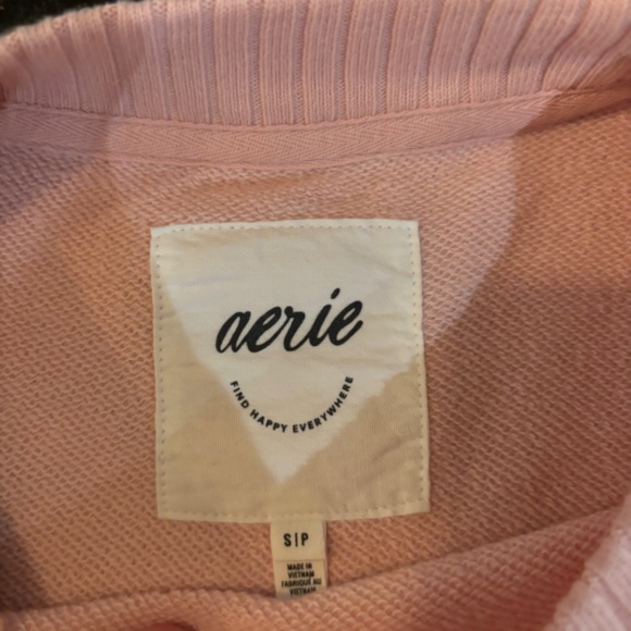 Aerie pink oversized crew neck size small in colour pink - Picture 10 of 12